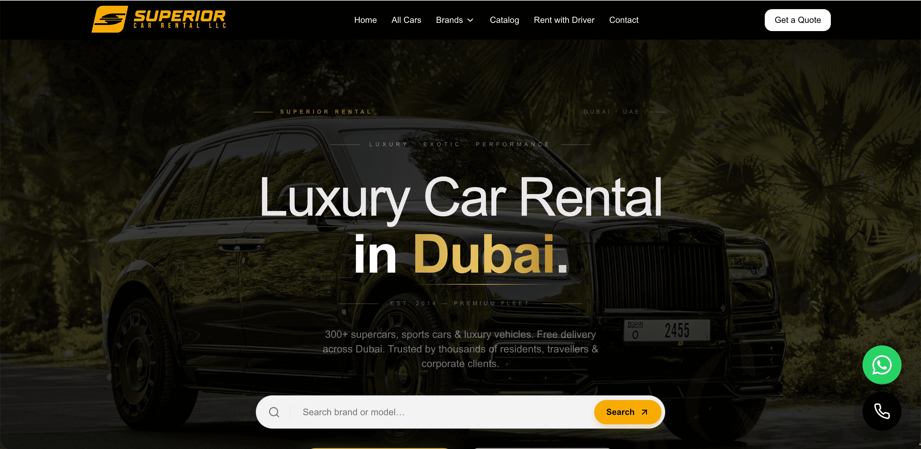 سوبيريور - منصة تأجير السيارات الفارهة بدبي