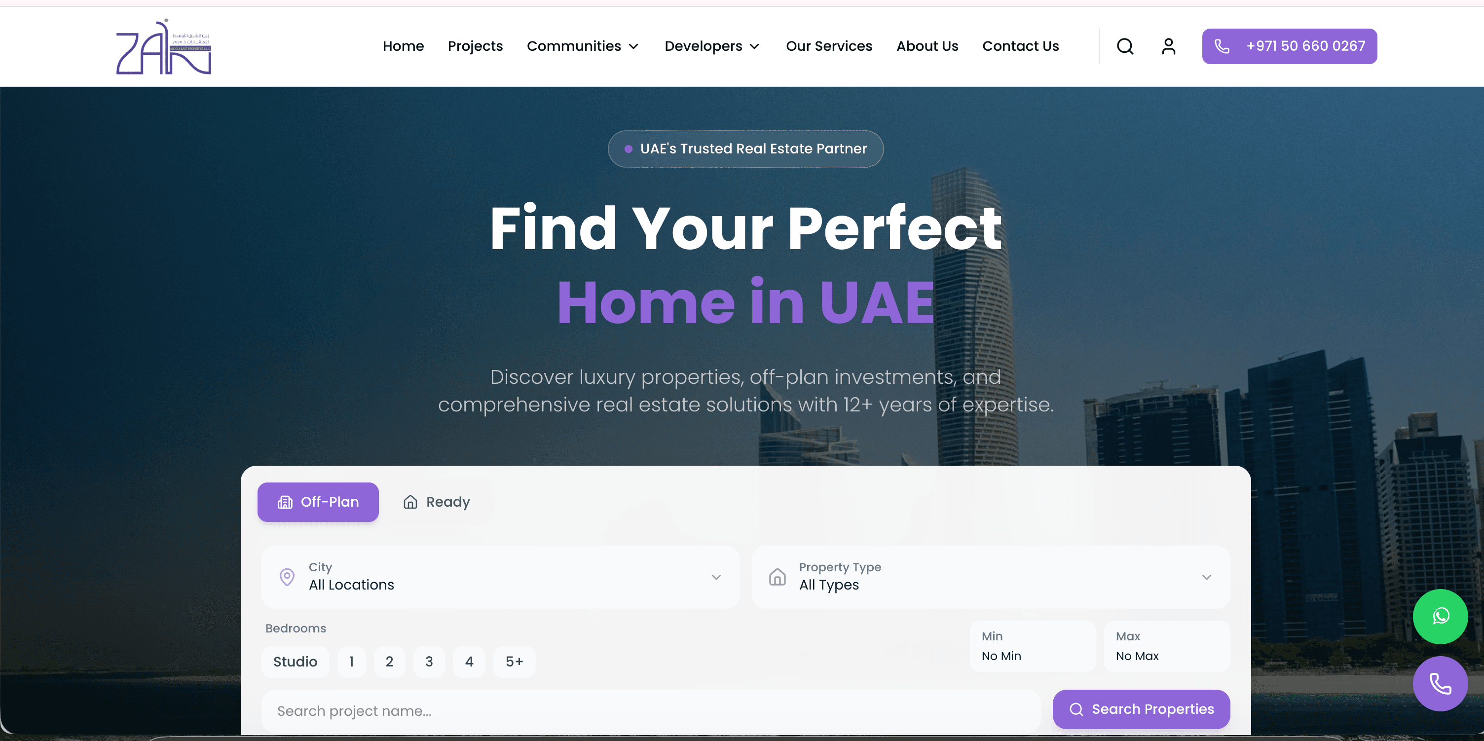زين الشرق الأوسط للعقارات - منصة عقارية متكاملة